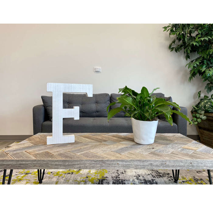 Decorative Free Standing White Decorative Monogram Wood Letter