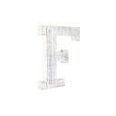 White Wash F Decorative Free Standing White Decorative Monogram Wood Letter