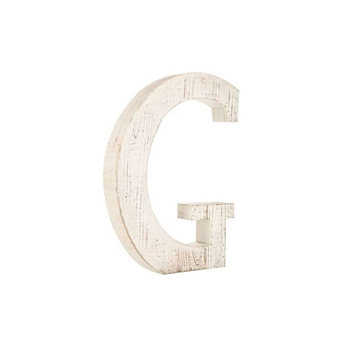 Decorative Free Standing White Decorative Monogram Wood Letter