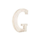 White Wash G Decorative Free Standing White Decorative Monogram Wood Letter