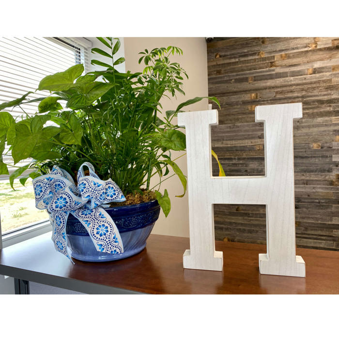 Decorative Free Standing White Decorative Monogram Wood Letter