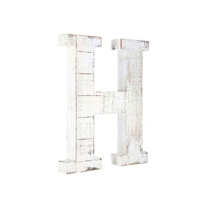 Decorative Free Standing White Decorative Monogram Wood Letter