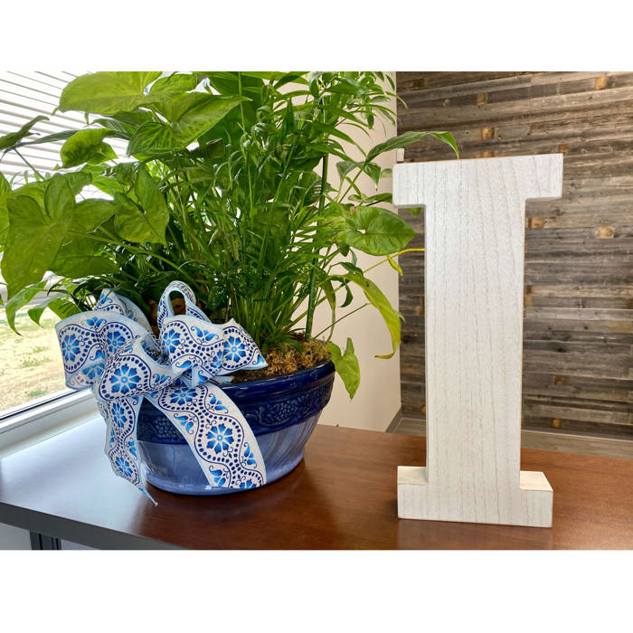 Decorative Free Standing White Decorative Monogram Wood Letter