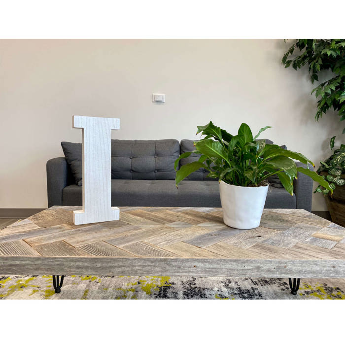 Decorative Free Standing White Decorative Monogram Wood Letter