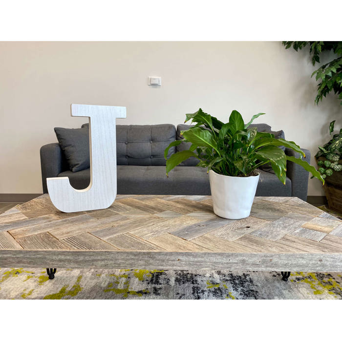 Decorative Free Standing White Decorative Monogram Wood Letter