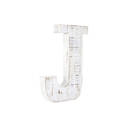 White Wash J Decorative Free Standing White Decorative Monogram Wood Letter