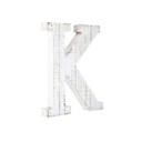 White Wash K Decorative Free Standing White Decorative Monogram Wood Letter