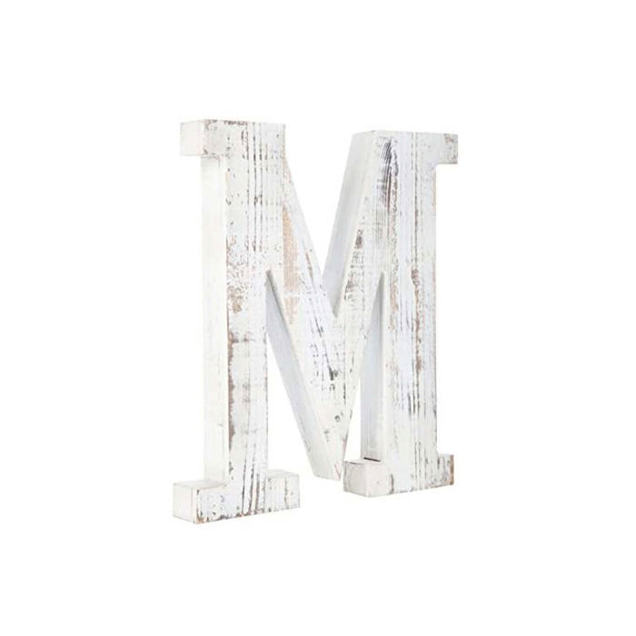 Decorative Free Standing White Decorative Monogram Wood Letter