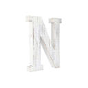 White Wash N Decorative Free Standing White Decorative Monogram Wood Letter