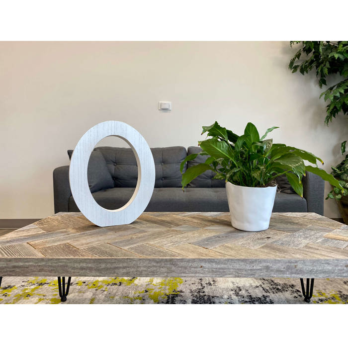 Decorative Free Standing White Decorative Monogram Wood Letter