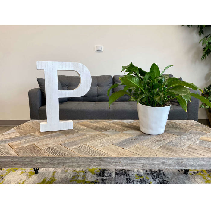 Decorative Free Standing White Decorative Monogram Wood Letter