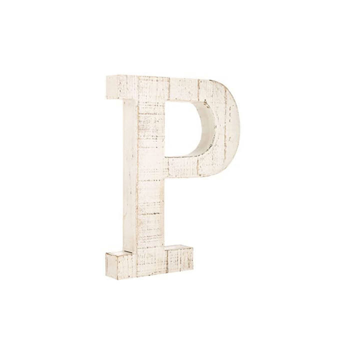 Decorative Free Standing White Decorative Monogram Wood Letter