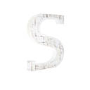 White Wash S Decorative Free Standing White Decorative Monogram Wood Letter