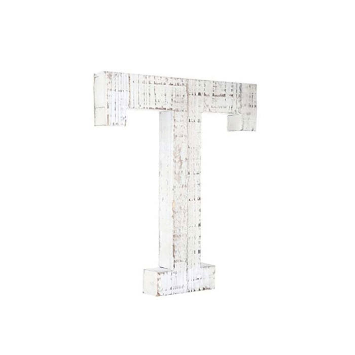 Decorative Free Standing White Decorative Monogram Wood Letter