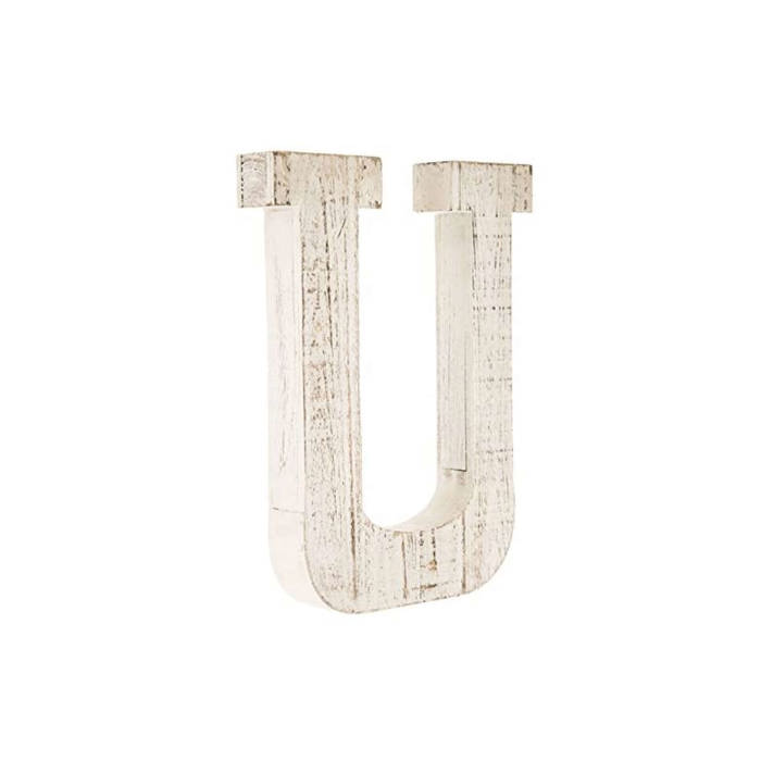 Decorative Free Standing White Decorative Monogram Wood Letter