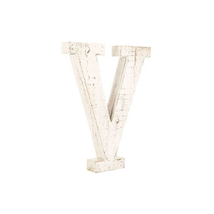 Decorative Free Standing White Decorative Monogram Wood Letter