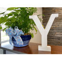 White Wash Y Decorative Free Standing White Decorative Monogram Wood Letter