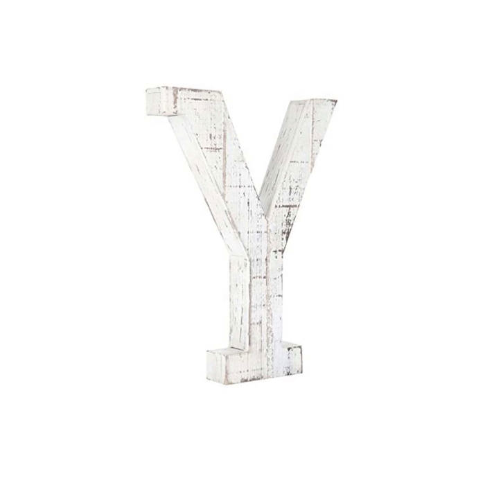 Decorative Free Standing White Decorative Monogram Wood Letter