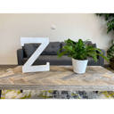 White Wash Z Decorative Free Standing White Decorative Monogram Wood Letter