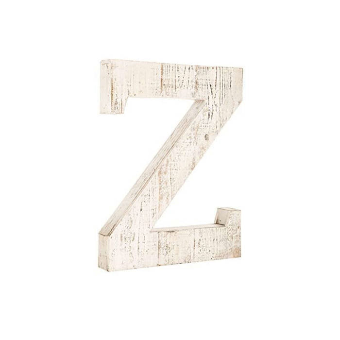 Decorative Free Standing White Decorative Monogram Wood Letter