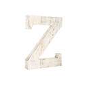 White Wash Z Decorative Free Standing White Decorative Monogram Wood Letter