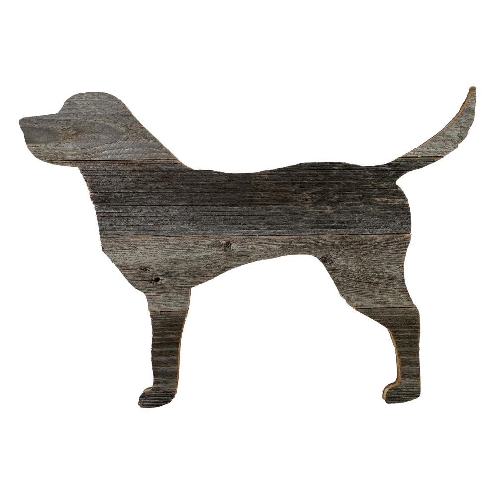 Rustic Farmhouse Labrador Retriever Cutout Reclaimed Wood Silhouette