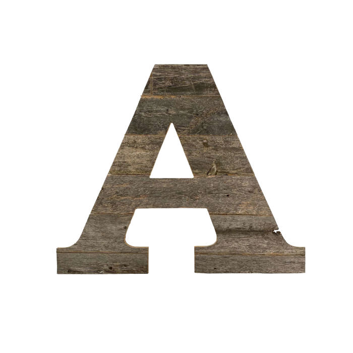 Rustic Farmhouse Large 16in Decorative Monogram Wood Letter