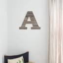 Weathered Gray A Rustic Farmhouse Large 16in Decorative Monogram Wood Letter