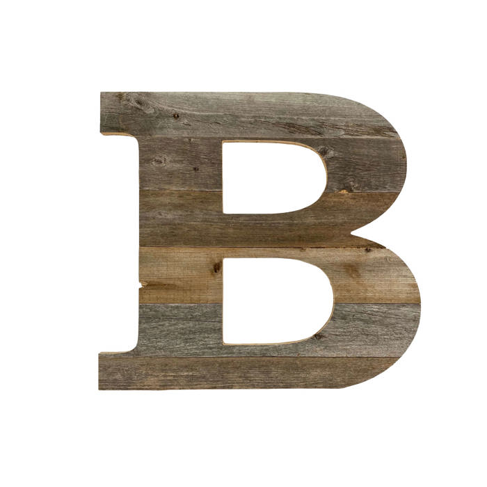 Rustic Farmhouse Large 16in Decorative Monogram Wood Letter