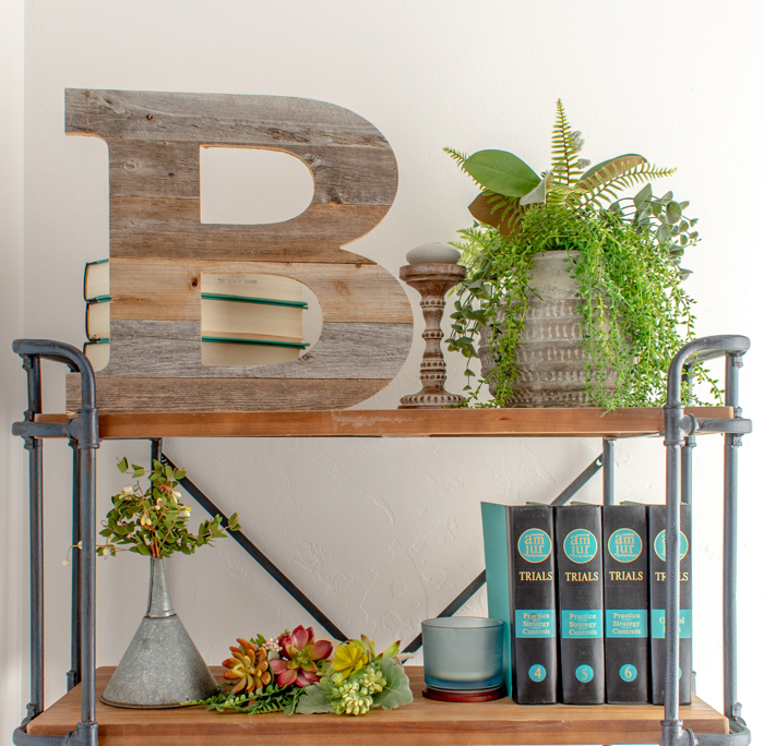 Rustic Farmhouse Large 16in Decorative Monogram Wood Letter