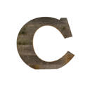 Weathered Gray C Rustic Farmhouse Large 16in Decorative Monogram Wood Letter