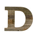 Weathered Gray D Rustic Farmhouse Large 16in Decorative Monogram Wood Letter