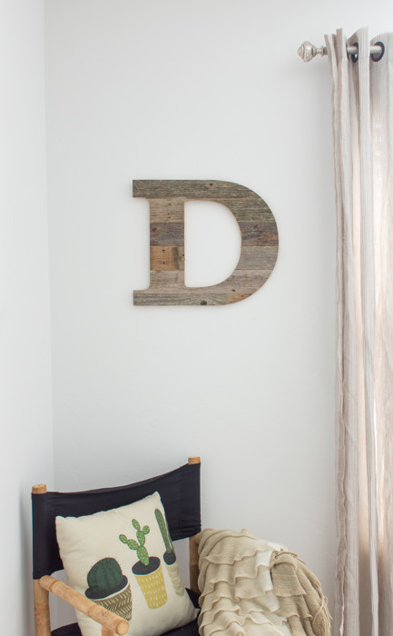 Rustic Farmhouse Large 16in Decorative Monogram Wood Letter