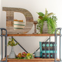 Weathered Gray D Rustic Farmhouse Large 16in Decorative Monogram Wood Letter