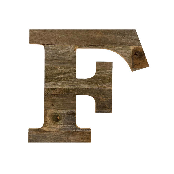 Rustic Farmhouse Large 16in Decorative Monogram Wood Letter