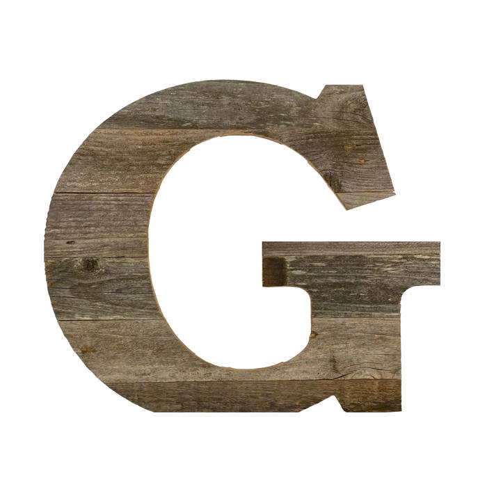 Rustic Farmhouse Large 16in Decorative Monogram Wood Letter