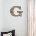 Weathered Gray G Rustic Farmhouse Large 16in Decorative Monogram Wood Letter