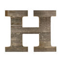 Weathered Gray H Rustic Farmhouse Large 16in Decorative Monogram Wood Letter