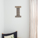 Weathered Gray I Rustic Farmhouse Large 16in Decorative Monogram Wood Letter
