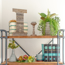 Weathered Gray I Rustic Farmhouse Large 16in Decorative Monogram Wood Letter