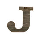 Weathered Gray J Rustic Farmhouse Large 16in Decorative Monogram Wood Letter