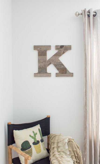 Rustic Farmhouse Large 16in Decorative Monogram Wood Letter