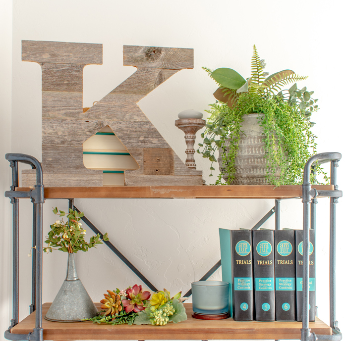 Rustic Farmhouse Large 16in Decorative Monogram Wood Letter