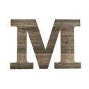 Weathered Gray M Rustic Farmhouse Large 16in Decorative Monogram Wood Letter