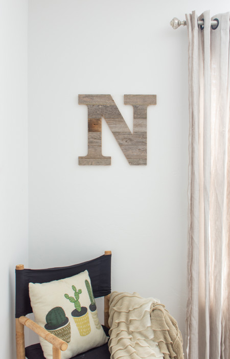 Rustic Farmhouse Large 16in Decorative Monogram Wood Letter