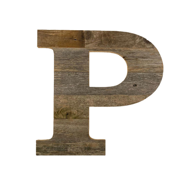 Rustic Farmhouse Large 16in Decorative Monogram Wood Letter