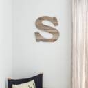 Weathered Gray S Rustic Farmhouse Large 16in Decorative Monogram Wood Letter