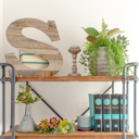 Weathered Gray S Rustic Farmhouse Large 16in Decorative Monogram Wood Letter