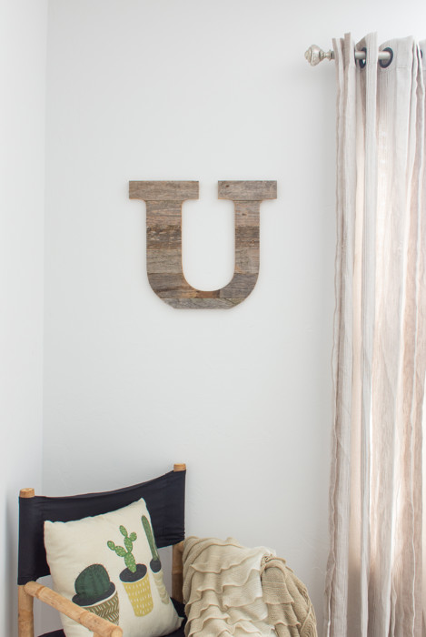 Rustic Farmhouse Large 16in Decorative Monogram Wood Letter