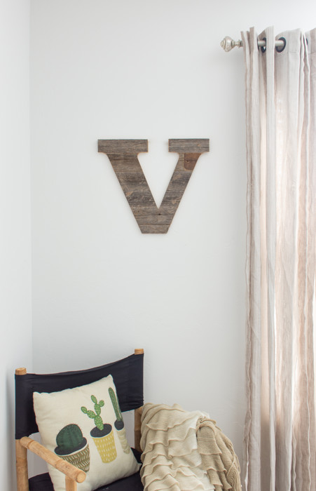 Rustic Farmhouse Large 16in Decorative Monogram Wood Letter